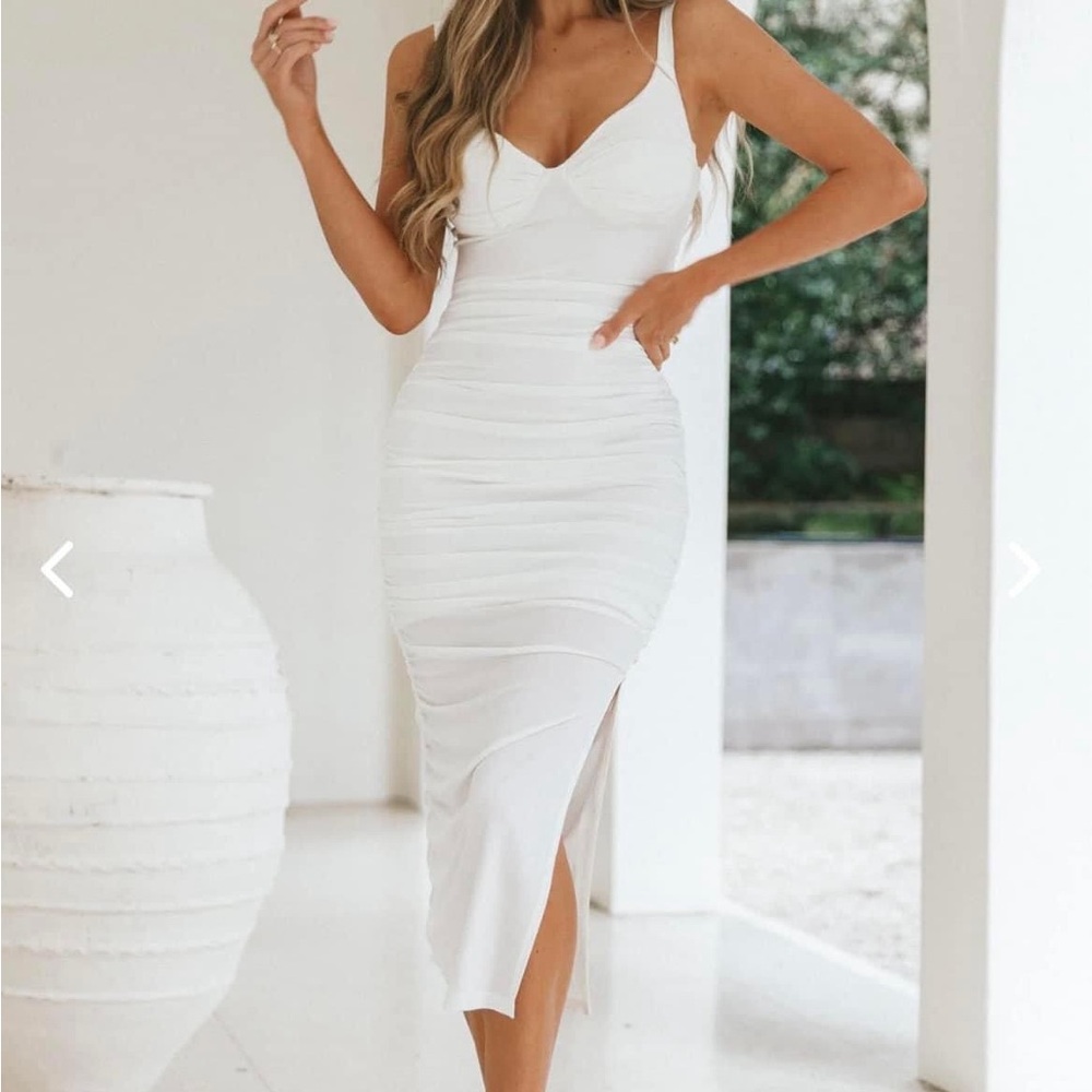 White Midi Dress - Selfie Leslie